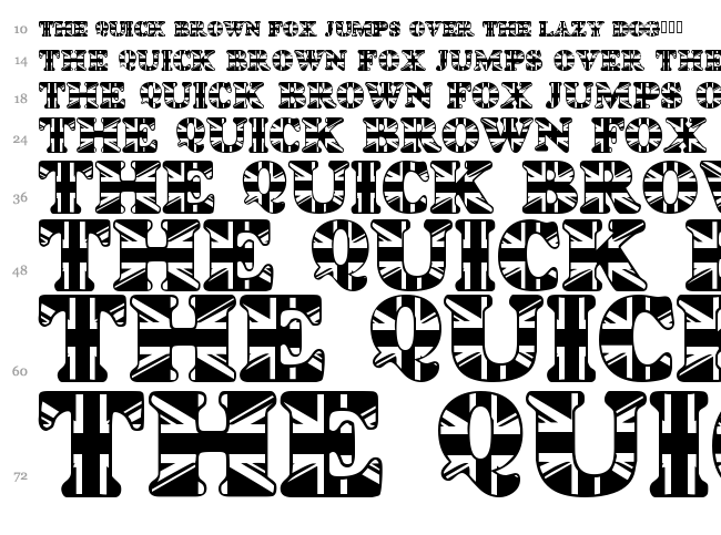 LMS God Save The Queen font waterfall
